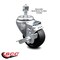 Service Caster 3.5 Inch Soft Rubber Wheel Swivel 1/2 Inch Threaded Stem Caster with Brake SCC SCC-TS20S3514-SRS-TLB-121315 - alternate 5